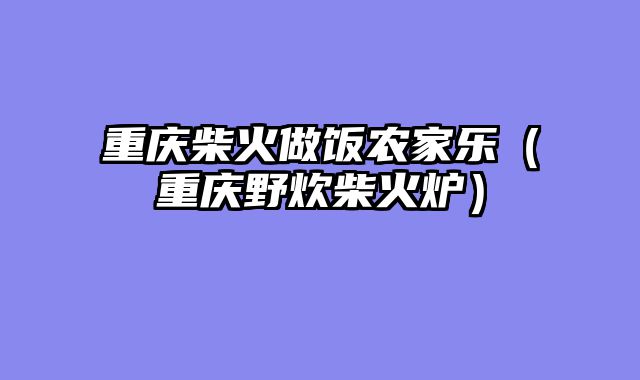 重庆柴火做饭农家乐（重庆野炊柴火炉）