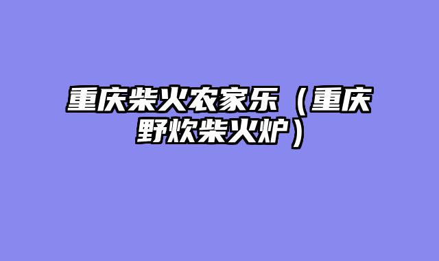 重庆柴火农家乐（重庆野炊柴火炉）