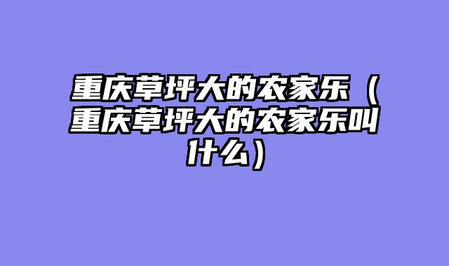 重庆草坪大的农家乐（重庆草坪大的农家乐叫什么）