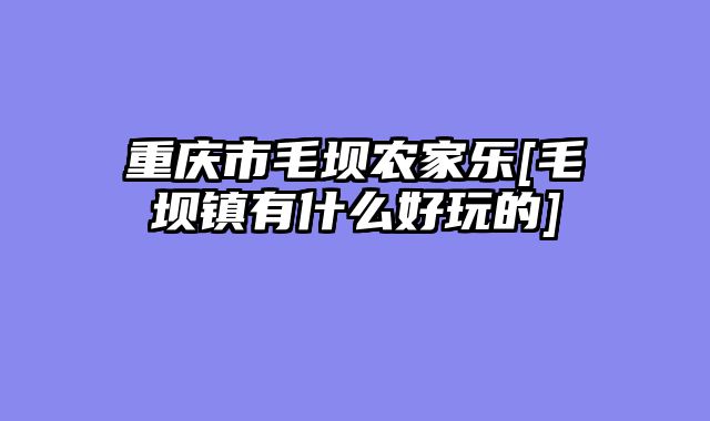 重庆市毛坝农家乐[毛坝镇有什么好玩的]
