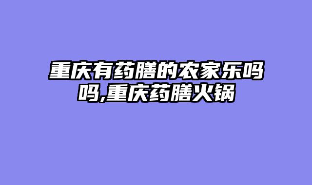 重庆有药膳的农家乐吗吗,重庆药膳火锅