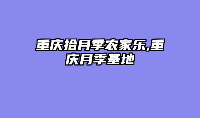 重庆拾月季农家乐,重庆月季基地